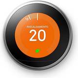Google Rumtermostater Google Smart Thermostat, Stainless Steel, Metal, One Size
