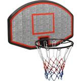 Hvid Basketballkurve vidaXL Basketballkurv med plade 90x60x2 cm polyethylen sort