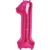 Horror-Shop Folienballon Zahl 1 Pink Fantastische Helium & Luftballons!