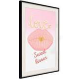Pink Plakater Artgeist Sweet Kisses Poster