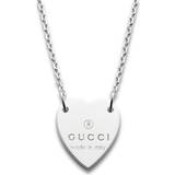 Gucci Smykker Gucci Trademark Heart Necklace - Silver
