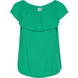 Ichi Dame - Grøn Overdele Ichi Blouse With Short Sleeve - Holly Green