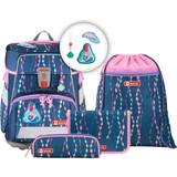 Magnetlås - Nylon Rygsække Step by Step Space School Backpack Set - Mermaid Bella Blue/Pink