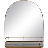 Spejle BigBuy Home 40 Gylden Metal Vægspejl