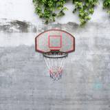 Hvid Basketballkurve vidaXL Basketballkurv med plade 71x45x2 cm polyethylen sort