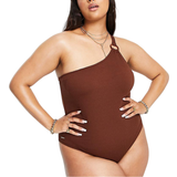 Dame - Enskuldret / Enæremet Badedragter River Island Plus One Shoulder Textured Swimsuit