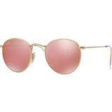Ray-Ban Rosa Solbriller Ray-Ban Round Flash Lenses RB3447 112/Z2