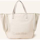 Calvin Klein Bomuld Håndtasker Calvin Klein Summer Witte Shopper K60K610432PEA