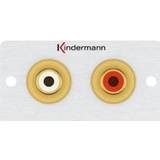 Kindermann Kabler Kindermann Modulares Faceplate-Snap-In RCA X 2