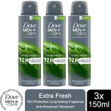 Dove Deodoranter Dove Men+Care Antiperspirant Deodorant 72H Protection Extra Fresh 150 ml, 3 Pack