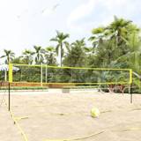 Sort Volleyballbold vidaXL Volleyballnet 823x244 cm PE-stof gul og sort