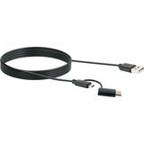 Schwaiger USB-kabel Kabler Schwaiger USB A 3.1 - USB Micro B 2.0/USB C 3.1 M-M 1m