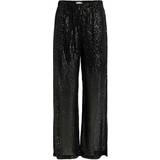Dame - Paillet - Sort Tøj Vila Sequin Pants