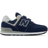 New Balance Læder Sneakers New Balance Kid's 574 Core Hook & Loop - Navy with white
