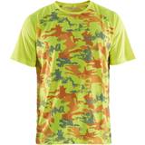 Camouflage - Gul - Ærmeløs Tøj Blåkläder 3425-1011 T-shirt varsel camo