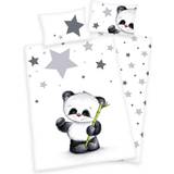 Multifarvet - Stjerner Tekstiler Baby Best Jana Panda Flannel Linen Flannel Bed 100x135cm