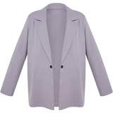 36 - Lilla Blazere PrettyLittleThing Oversized Drapey Button Detail Blazer - Grey