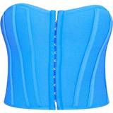 Blå - Polyester Shapewear & Undertøj PrettyLittleThing Bandage Hook & Eye Structured Corset - Bright Blue