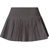 4 - Grå Nederdele PrettyLittleThing Stretch Woven Low Rise Pleated Micro Mini Skirt - Charcoal Grey