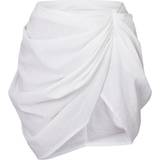 8 - Hvid Nederdele PrettyLittleThing Gathered Mini Skirt - Cream