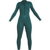 18 - Elastan/Lycra/Spandex Jumpsuits & Overalls PrettyLittleThing Structured Contour Rib Zip Jumpsuit - Forest Green