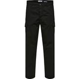 Cargo pants herretøj Selected Homme 172 Slim Tapered Fit Cargo Pants - Black