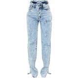 Slids - XL Jeans PrettyLittleThing Ripped Split Hem Jeans - Ice Blue