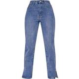 36 - Slids Jeans PrettyLittleThing Split Hem Jeans - Mid Blue Wash
