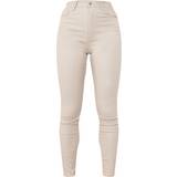 8 - Nylon Jeans PrettyLittleThing Hourglass Coated Skinny Jeans - Stone