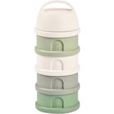 Hvid Babymad opbevaring Beaba Milchpulver-Dosierbox mit 4 stapelbaren Fächern 330 ml, Cotton weiss/Salbeigrün