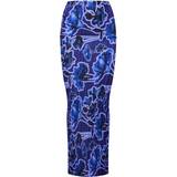 Elastan/Lycra/Spandex - Lange nederdele - S PrettyLittleThing Plisse Maxi Skirt - Blue