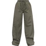 32 - 6 - Grøn Bukser & Shorts PrettyLittleThing Petite Peach Skin Wide Leg Cargo Trousers - Green