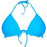 PrettyLittleThing Frill Edge Padded Bikini Top - Blue