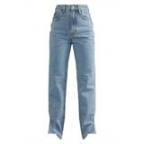 36 - Slids Jeans PrettyLittleThing Petite Split Hem Jeans - Light Blue