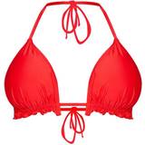 PrettyLittleThing Frill Edge Padded Bikini Top - Red