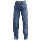 PrettyLittleThing Petite Split Hem Jeans - Mid Blue Wash