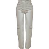 16 - Grå Jeans PrettyLittleThing Renew Cargo Pocket Baggy Wide Leg Jeans - Grey
