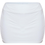 Dame - Lav talje Nederdele PrettyLittleThing Low Rise Slinky Micro Mini Skirt - White