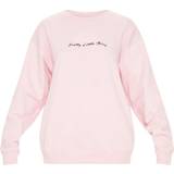 PrettyLittleThing 32 - Dame Sweatere PrettyLittleThing Oversized Sweatshirt - Baby Pink
