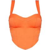 Orange Shapewear & Undertøj PrettyLittleThing Shape Woven Corset Crop Top - Orange