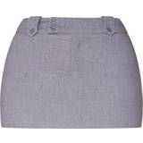 Knapper - Viskose Nederdele PrettyLittleThing Shape Woven Micro Mini Skirt - Grey