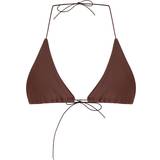 4 - Dame Bikinitoppe PrettyLittleThing Triangle Bikini Top - Chocolate