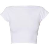 Hvid - Åben ryg Tøj PrettyLittleThing Soft Rib Backless Top - White