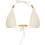 44 - Beige Badetøj PrettyLittleThing Wooden Bead Triangle Bikini Top - Sand