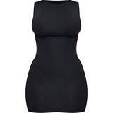 10 - Ærmeløs Kjoler PrettyLittleThing Shape Slinky Straight Neck Sleeveless Bodycon Dress - Black