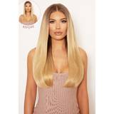 Lullabellz Thick Strainght Clip in Hair Extensions 18 inch Light Blonde