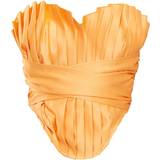 Dame - Plisseret Undertøj PrettyLittleThing Pleated Drape Front Corset - Pastel Orange