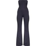 32 - Polyester - Sort Jumpsuits & Overalls PrettyLittleThing Corset Bandeau Flared Jumpsuit - Black