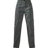 PrettyLittleThing Dame - Grøn Bukser & Shorts PrettyLittleThing Cargo Pocket Detail Baggy Boyfriend Jeans - Khaki