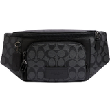 Coach Track Belt Bag In Signature Canvas - Gunmetal/Charcoal/Black